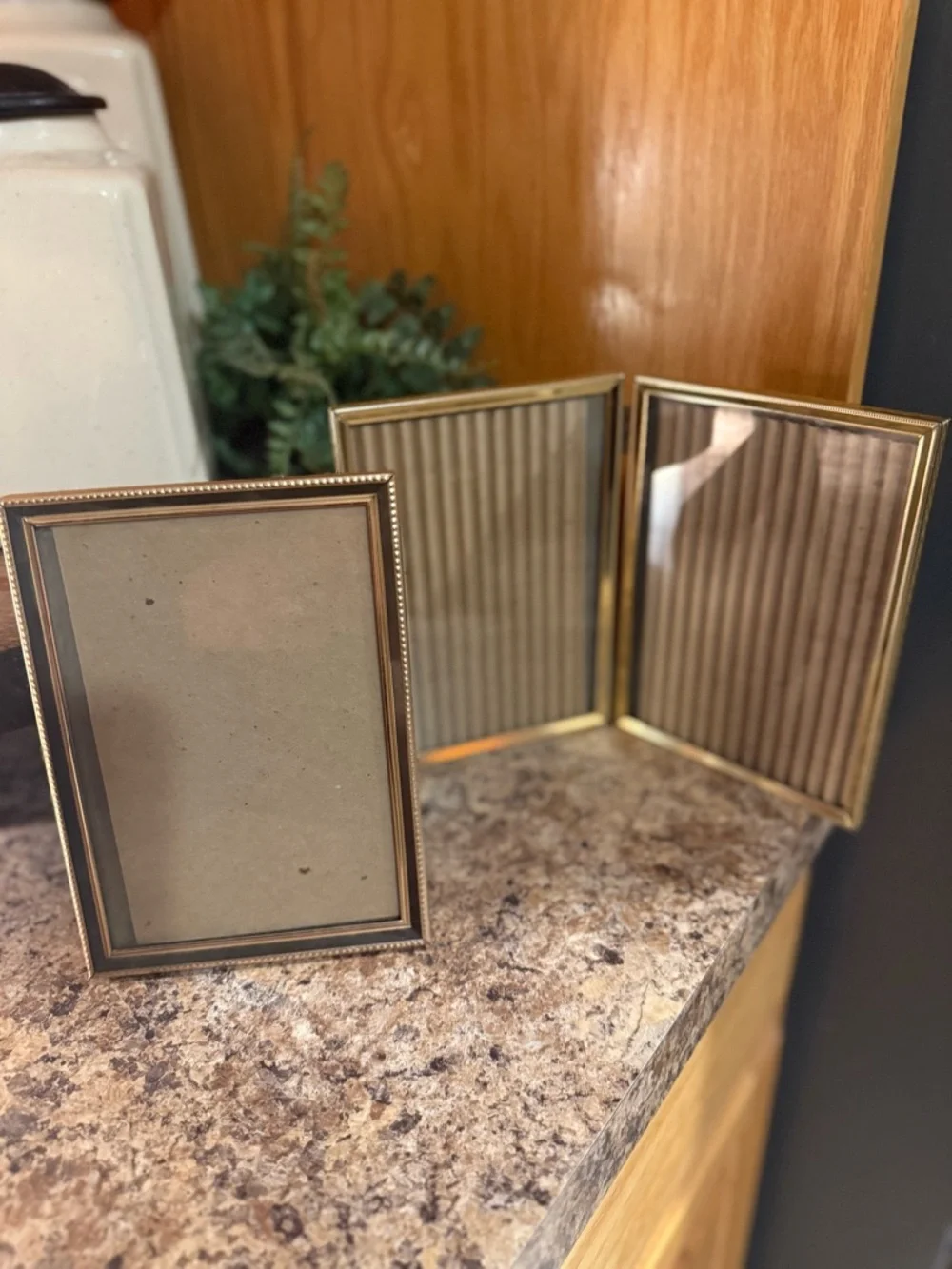 Vintage Double And Single Brass Frames 5x7